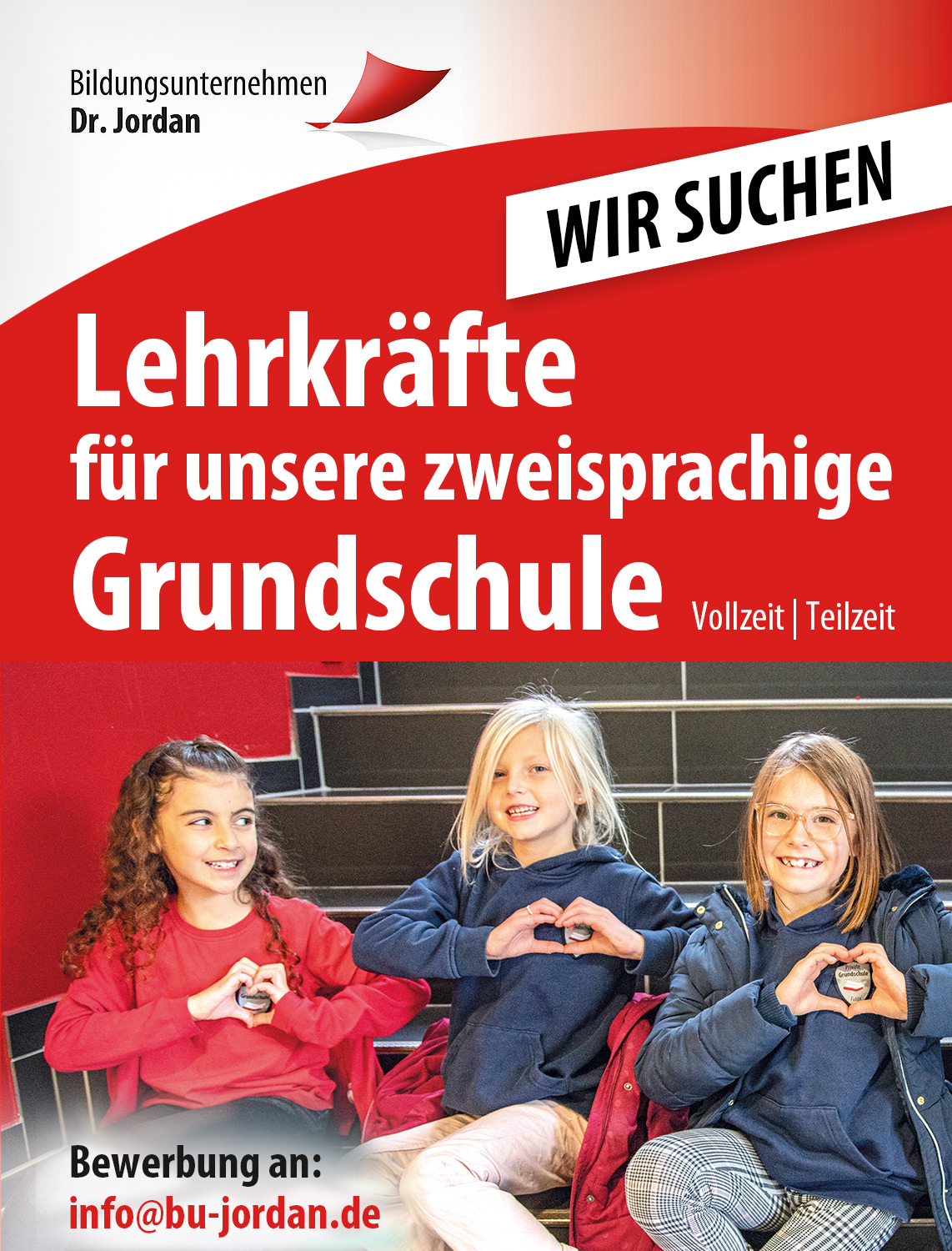 Stellenanzeige Lehrkräfte für unsere zweisprachige Grundschule